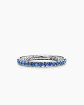 DY Eden Band Ring in Platinum with Sapphires, 2.2mm